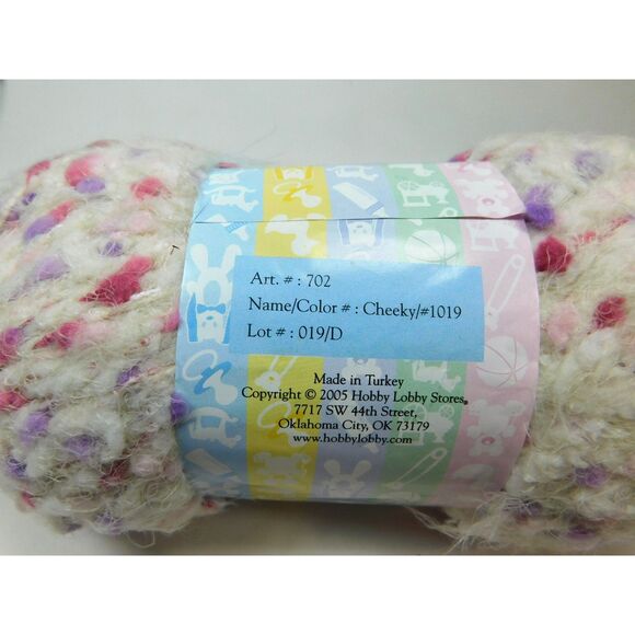 Baby Bee Yarn Skein White Pink Lilac 100% Polyamide 168 yds. - Picture 3 of 6